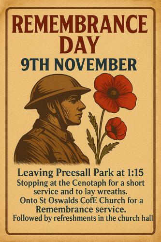 Remembrance Day 9th November 2025